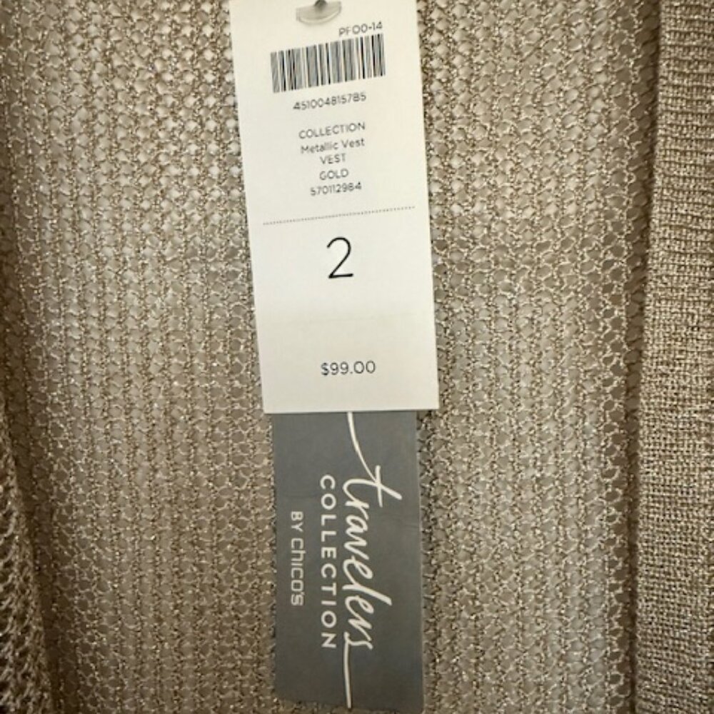 Chico's Gold Vest - Picture 5 of 5